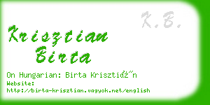 krisztian birta business card